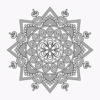 círculo ornamental mandala coloração livro vetor