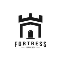 fortaleza logotipo modelo dentro vetor forma