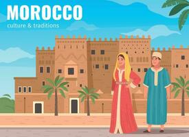 Marrocos cultura tradições fundo vetor