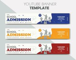 crianças escola admissão social meios de comunicação bandeira Projeto ou miniatura modelo vetor