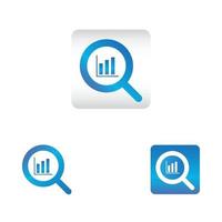 ícone de pesquisa com símbolo gráfico gráfico vetor