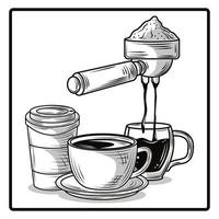 xícaras de café vetor