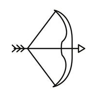 ícone de estilo de linha do signo sagitário do zodíaco vetor