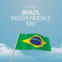 Brasil independência dia Projeto modelo adequado para celebração. Brasil bandeira. plano Projeto. eps 10. vetor