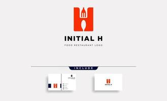 h inicial equipamento de alimentos simples logotipo modelo vetor ícone abstrato vetor