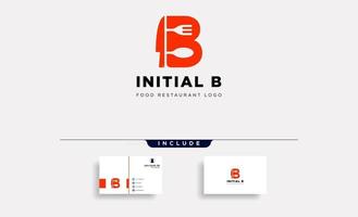 inicial b alimentos equipamentos simples logotipo modelo vetor ícone abstrato vetor