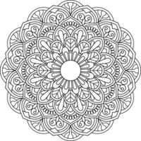 mandala. étnico decorativo elemento. mão desenhado pano de fundo. islamismo, árabe, indiano, otomano motivos. vetor