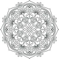 mandala. étnico decorativo elemento. mão desenhado pano de fundo. islamismo, árabe, indiano, otomano motivos. vetor