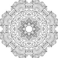 mandala. étnico decorativo elemento. mão desenhado pano de fundo. islamismo, árabe, indiano, otomano motivos. vetor