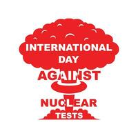 dia internacional contra testes nucleares vetor
