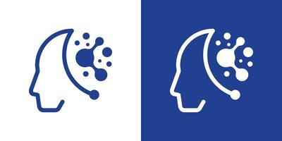 logotipo Projeto elemento humano cabeça e mental tecnologia criada dentro moderno estilo vetor