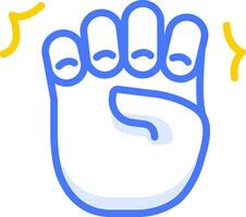 garra mão emoji ícone adesivo vetor