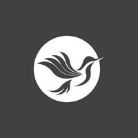 cantarolando pássaro silhueta arte logotipo vetor ilustração