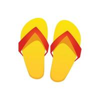 vetor chinelo sandália ícone dentro plano cor estilo