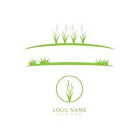 Relva pastagem verde natural vetor logotipos vetor o negócio elemento e símbolo Projeto