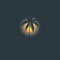 tropical ilha logotipo vetor