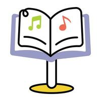 livro de música da moda vetor