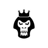 gorila rei logotipo Projeto. feroz gorila cabeça em com coroa em branco fundo. vetor