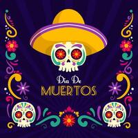 feliz dia de muertos fundo vetor