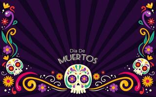 feliz dia de muertos fundo vetor