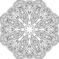 mandala. étnico decorativo elemento. mão desenhado pano de fundo. islamismo, árabe, indiano, otomano motivos. vetor