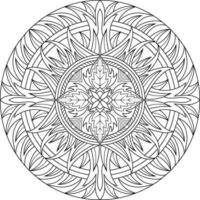 mandala. étnico decorativo elemento. mão desenhado pano de fundo. islamismo, árabe, indiano, otomano motivos. vetor