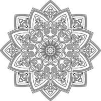 mandala. étnico decorativo elemento. mão desenhado pano de fundo. islamismo, árabe, indiano, otomano motivos. vetor