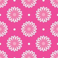 ano 2000 floral padronizar. engraçado funky retro flores fundo vetor