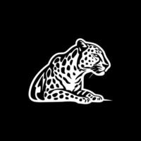 leopardo, minimalista e simples silhueta - vetor ilustração