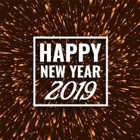 Feliz ano novo 2019 elegante fundo de saudação vetor