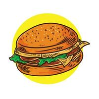 hamburguer velozes Comida vetor arte ilustração