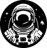 astronauta, Preto e branco vetor ilustração