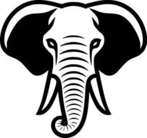 elefante - Preto e branco isolado ícone - vetor ilustração