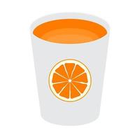 ícone simples do copo de suco de laranja vitamina. ilustração vetorial eps10 vetor