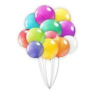 fundo de férias com balões. pode ser usado para propaganda, promoção e cartão ou convite de aniversário. ilustração vetorial vetor