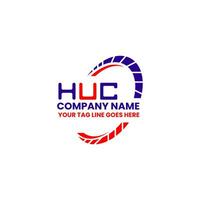 huc carta logotipo criativo Projeto com vetor gráfico, huc simples e moderno logotipo. huc luxuoso alfabeto Projeto