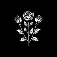 rosas, Preto e branco vetor ilustração