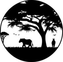 África, minimalista e simples silhueta - vetor ilustração