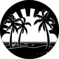 de praia - minimalista e plano logotipo - vetor ilustração