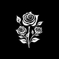 rosas, Preto e branco vetor ilustração