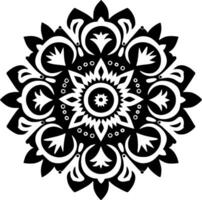 mandala, Preto e branco vetor ilustração