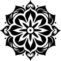 mandala, Preto e branco vetor ilustração