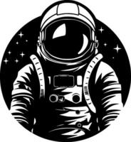 astronauta, Preto e branco vetor ilustração