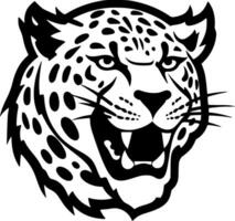 leopardo, Preto e branco vetor ilustração