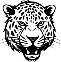 leopardo, Preto e branco vetor ilustração