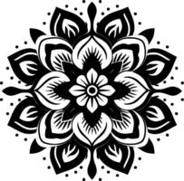 mandala, Preto e branco vetor ilustração