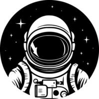 astronauta, Preto e branco vetor ilustração