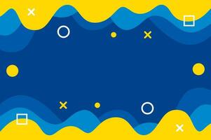 ilustração vetor gráfico do fluido geométrico fundo modelo. simples e moderno conceito. colorida azul e amarelo.