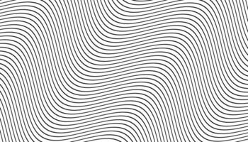 Preto curva onda linhas branco fundo vetor ilustração