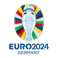 Kharkiv, Ucrânia - agosto 5, 2023. uefa euro 2024 vetor logotipo.